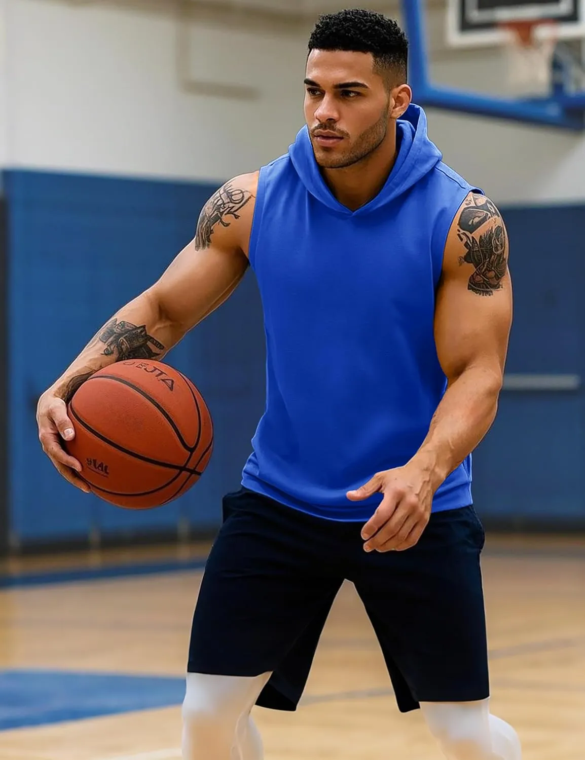 MAGCOMSEN Mens Tank Top Sleeveless Hoodie Cotton T-Shirt Summer Casual Shirt Muscle Tee