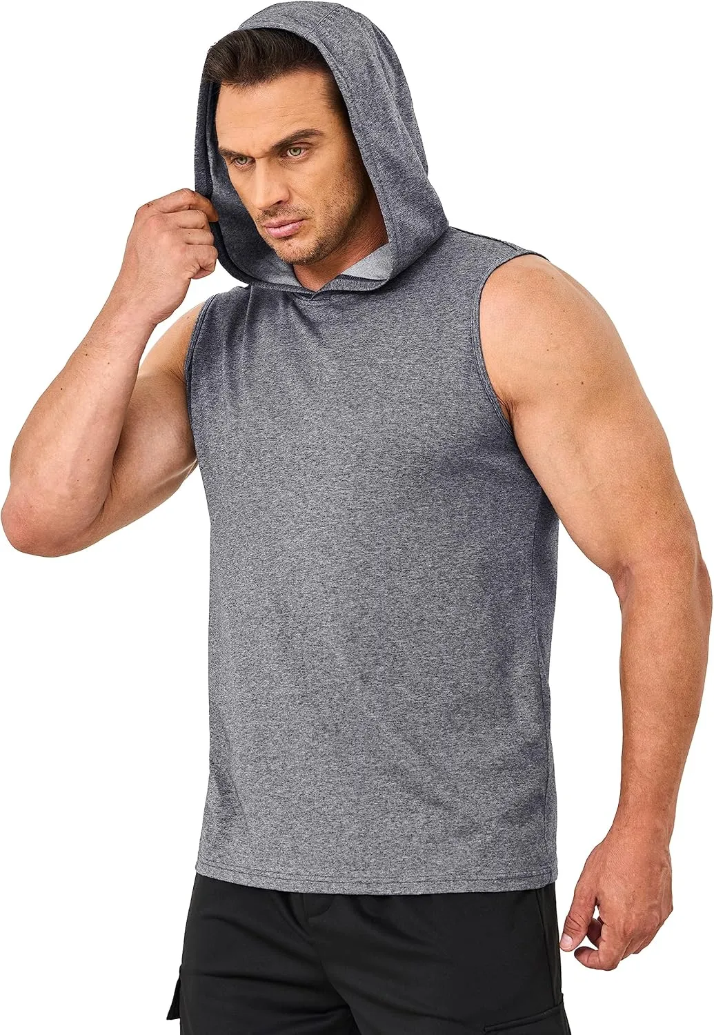 MAGCOMSEN Mens Tank Top Sleeveless Hoodie Cotton T-Shirt Summer Casual Shirt Muscle Tee