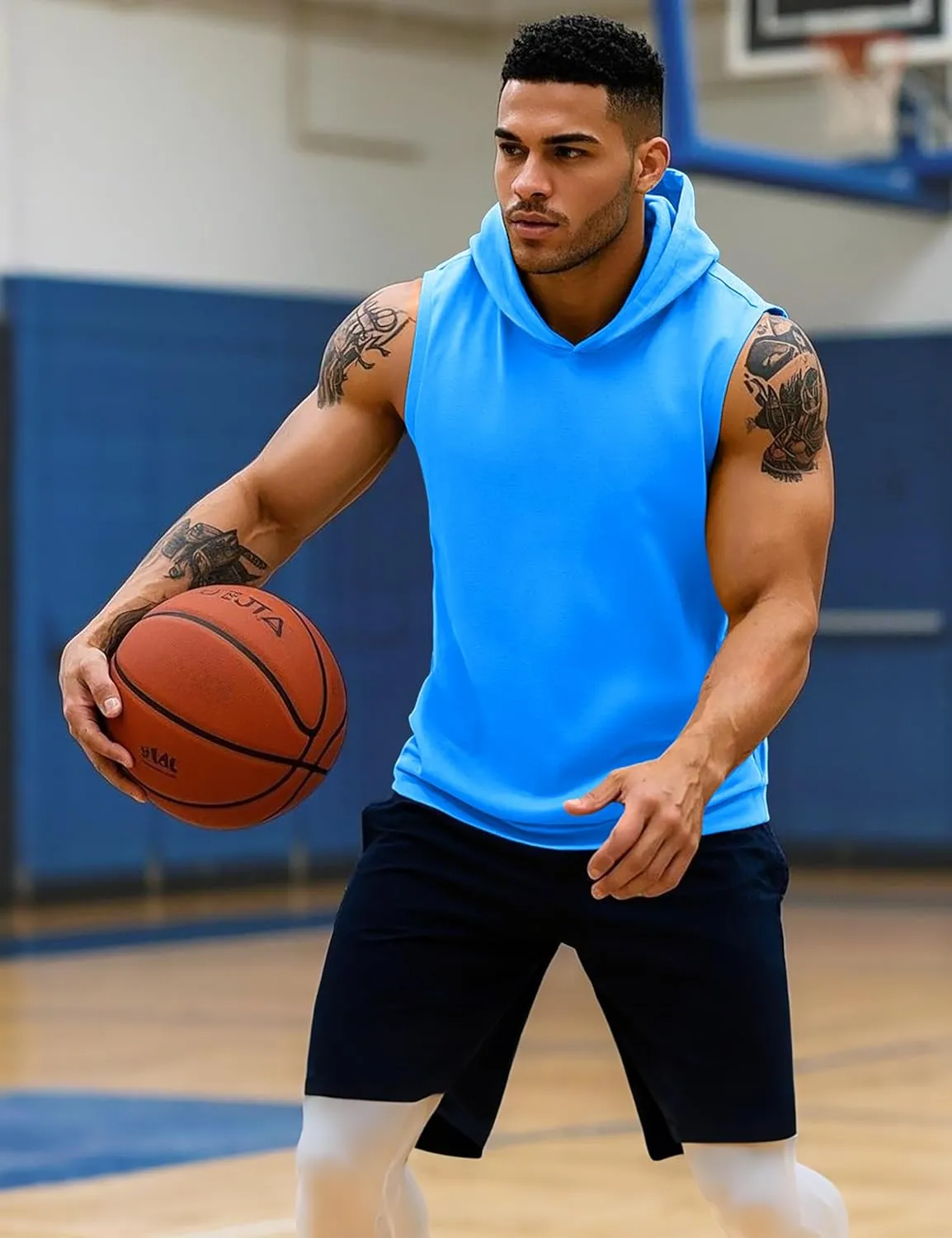 MAGCOMSEN Mens Tank Top Sleeveless Hoodie Cotton T-Shirt Summer Casual Shirt Muscle Tee