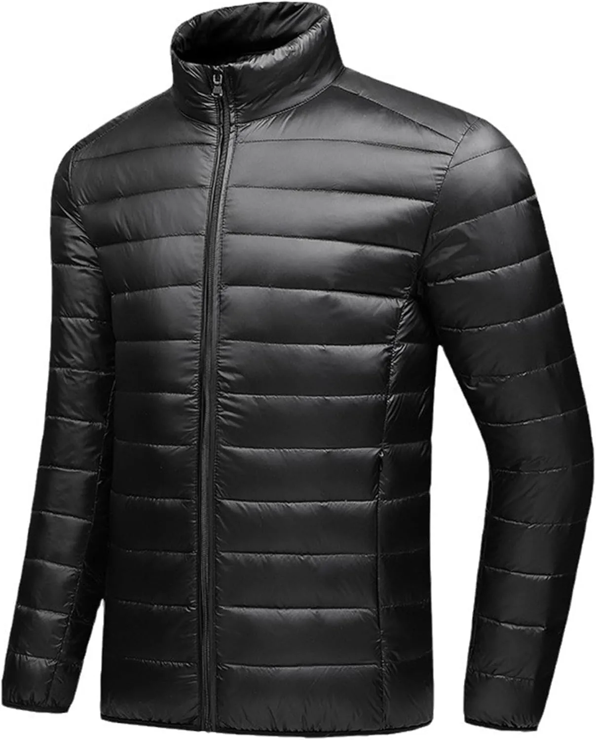 Maiyifu-GJ Men's Hooded Winter Puffer Jacket Thicken Windproof Warm Down Coats Lightweight Quilted Padded Coat Outerwear