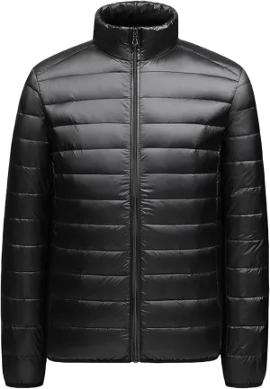 Maiyifu-GJ Men's Hooded Winter Puffer Jacket Thicken Windproof Warm Down Coats Lightweight Quilted Padded Coat Outerwear