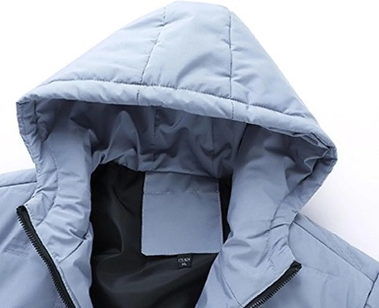Maiyifu-GJ Men's Winter Coat Casual Lightweight Quilted Padded Jackets Hooded Warm Puffer Jacket Windproof Outerwear