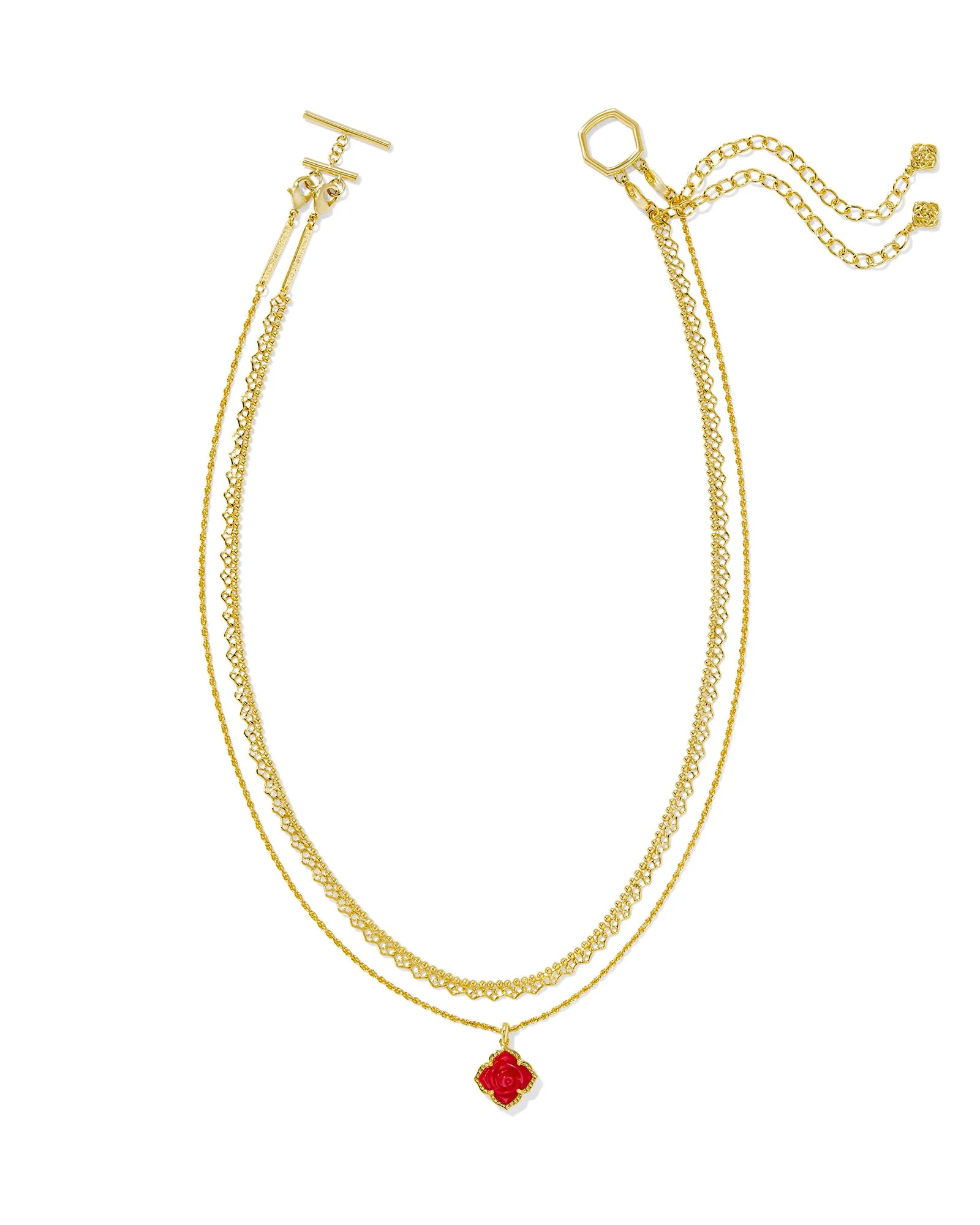 Mallory Rose Gold Multi Strand Necklace