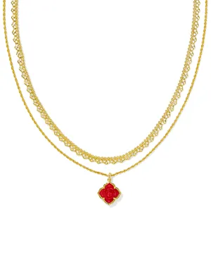 Mallory Rose Gold Multi Strand Necklace