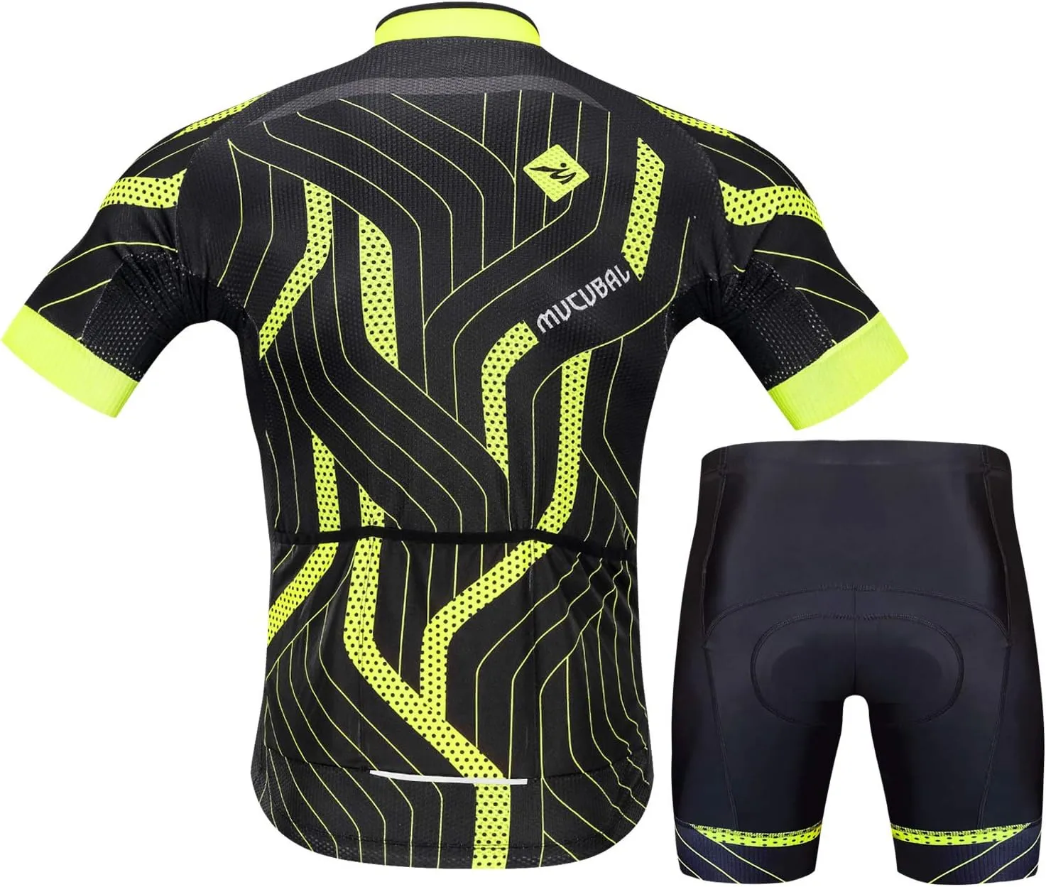 Men's Cycling Jersey and Padded Shorts Set Bike Short Sleeve Shirt Bicycle Clothing