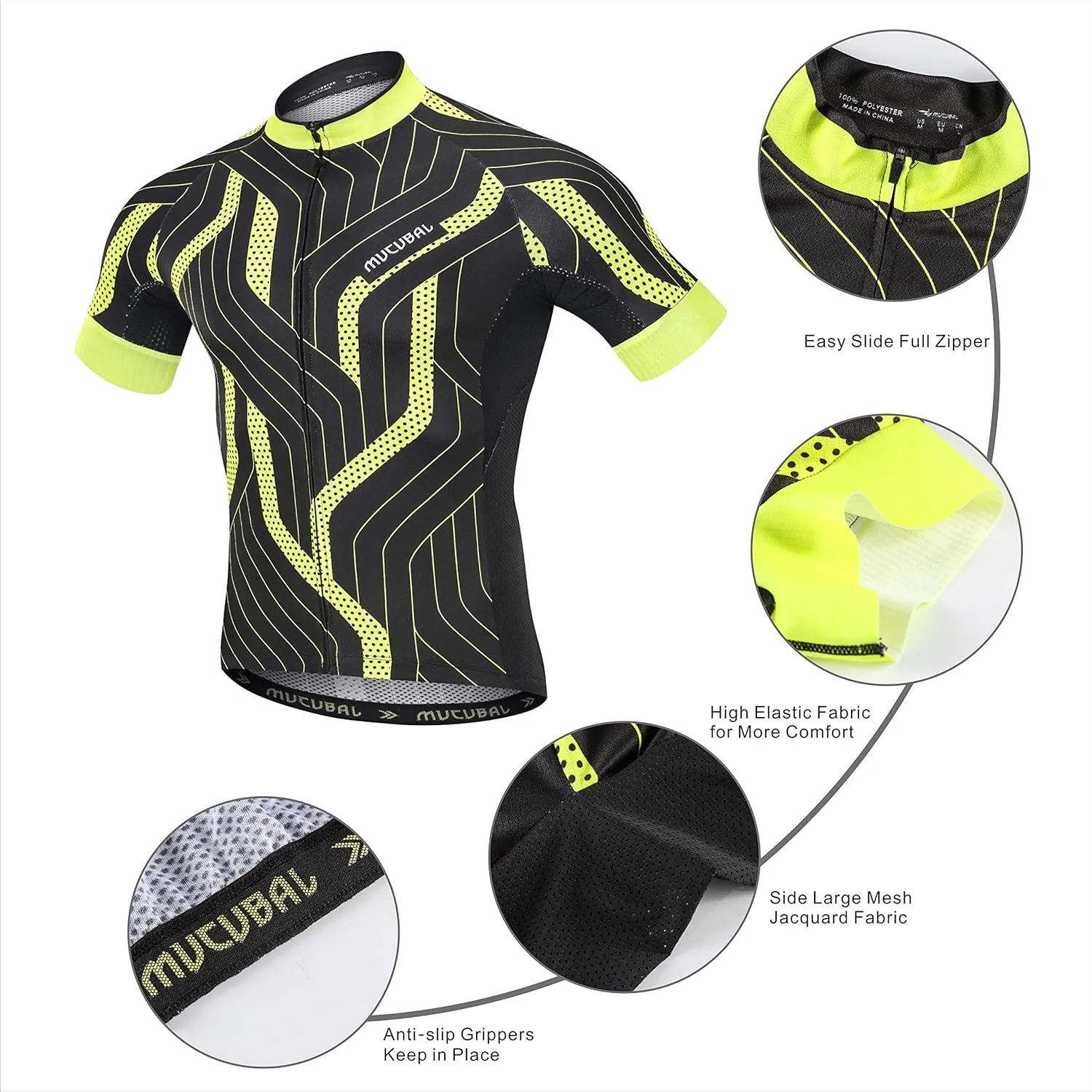 Men's Cycling Jersey and Padded Shorts Set Bike Short Sleeve Shirt Bicycle Clothing