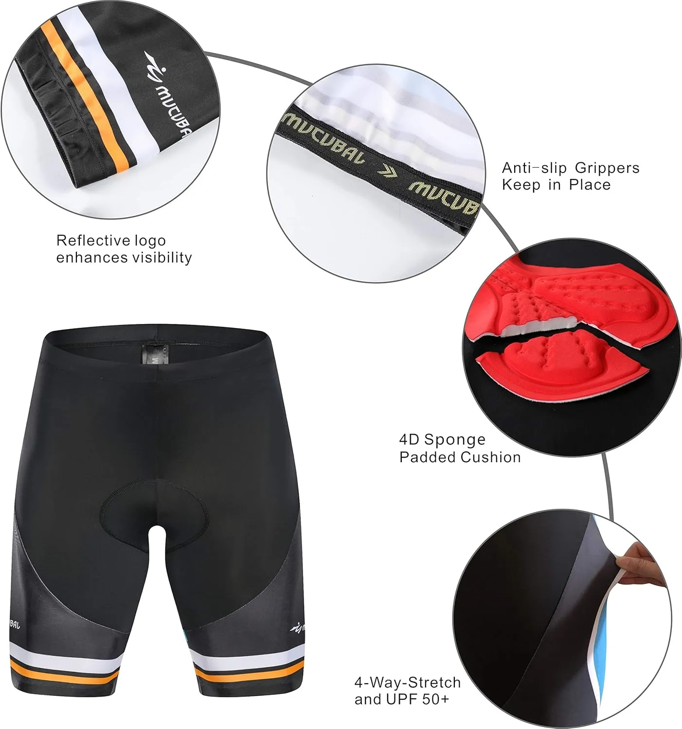 Men's Cycling Jersey and Padded Shorts Set Bike Short Sleeve Shirt Bicycle Clothing
