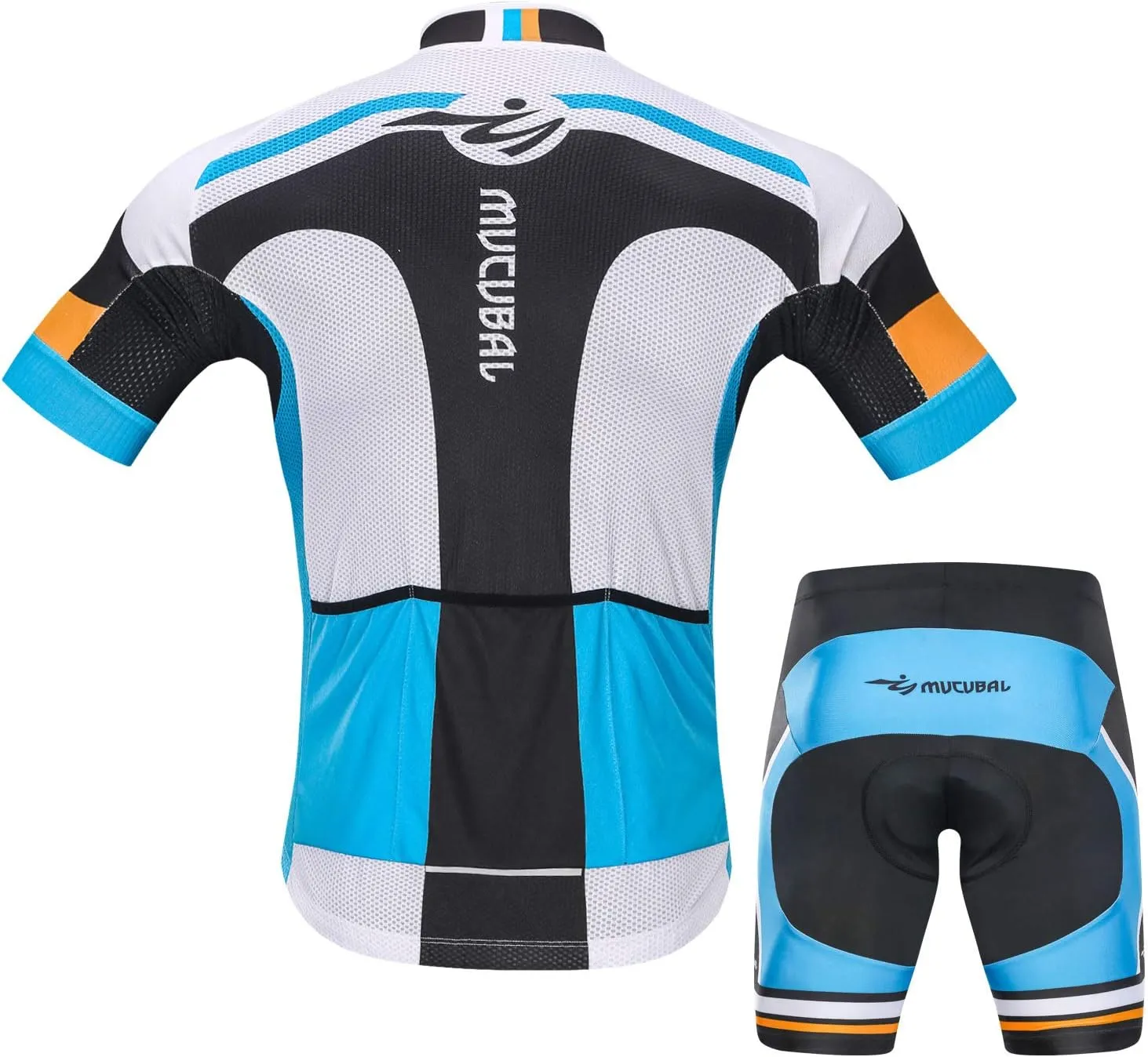 Men's Cycling Jersey and Padded Shorts Set Bike Short Sleeve Shirt Bicycle Clothing