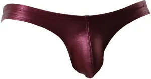 Men's Low Waist Briefs Underwear Sexy Faux Leather Bikini bottom B1162