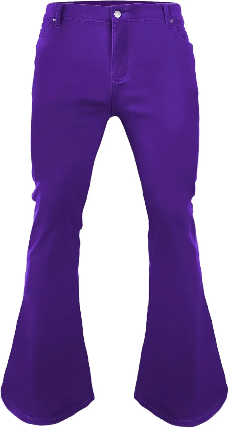 Men's Vintage Bell Bottom Pants 70s,Disco Outfits for Men,Mens Bell Bottom Jeans
