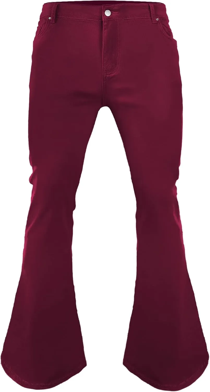 Men's Vintage Bell Bottom Pants 70s,Disco Outfits for Men,Mens Bell Bottom Jeans