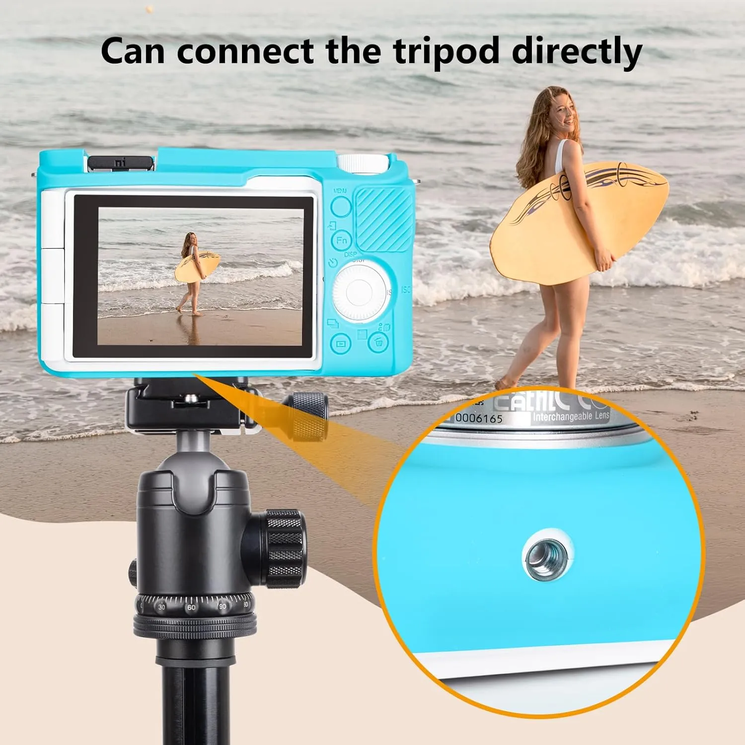 MUZIRI KINOKOO Silicone Case Compatible for Sony ZVE10 II/ZV-E10 II Digital Camera, Soft Rubber ZV-E10 II ZV E10 II Protective Case- Anti-Slip & Anti-Scratch Enhanced Grip to Camera - Sky Blue