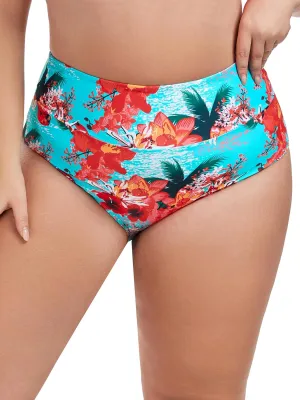 Ocean Blues Women's Plus Size High Waisted Bikini Bottom Full Coverage Swim Bottom