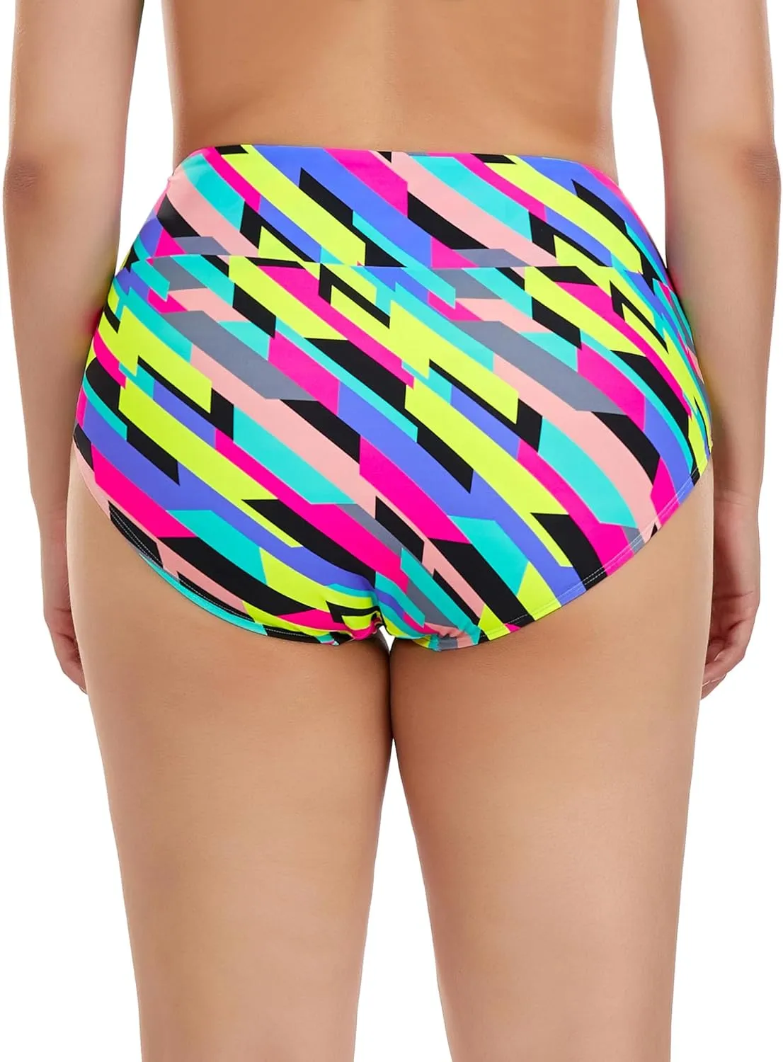 Ocean Blues Women's Plus Size High Waisted Bikini Bottom Full Coverage Swim Bottom