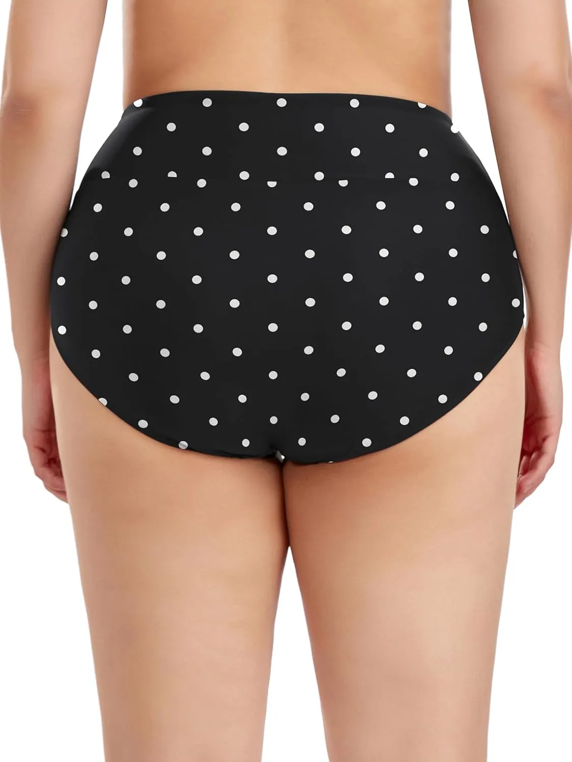 Ocean Blues Women's Plus Size High Waisted Bikini Bottom Full Coverage Swim Bottom