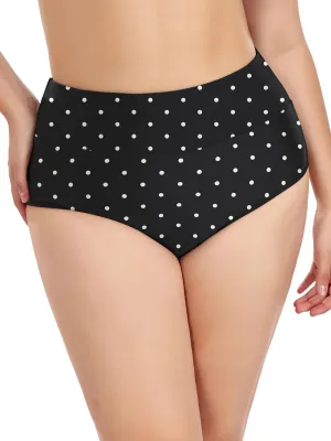 Ocean Blues Women's Plus Size High Waisted Bikini Bottom Full Coverage Swim Bottom