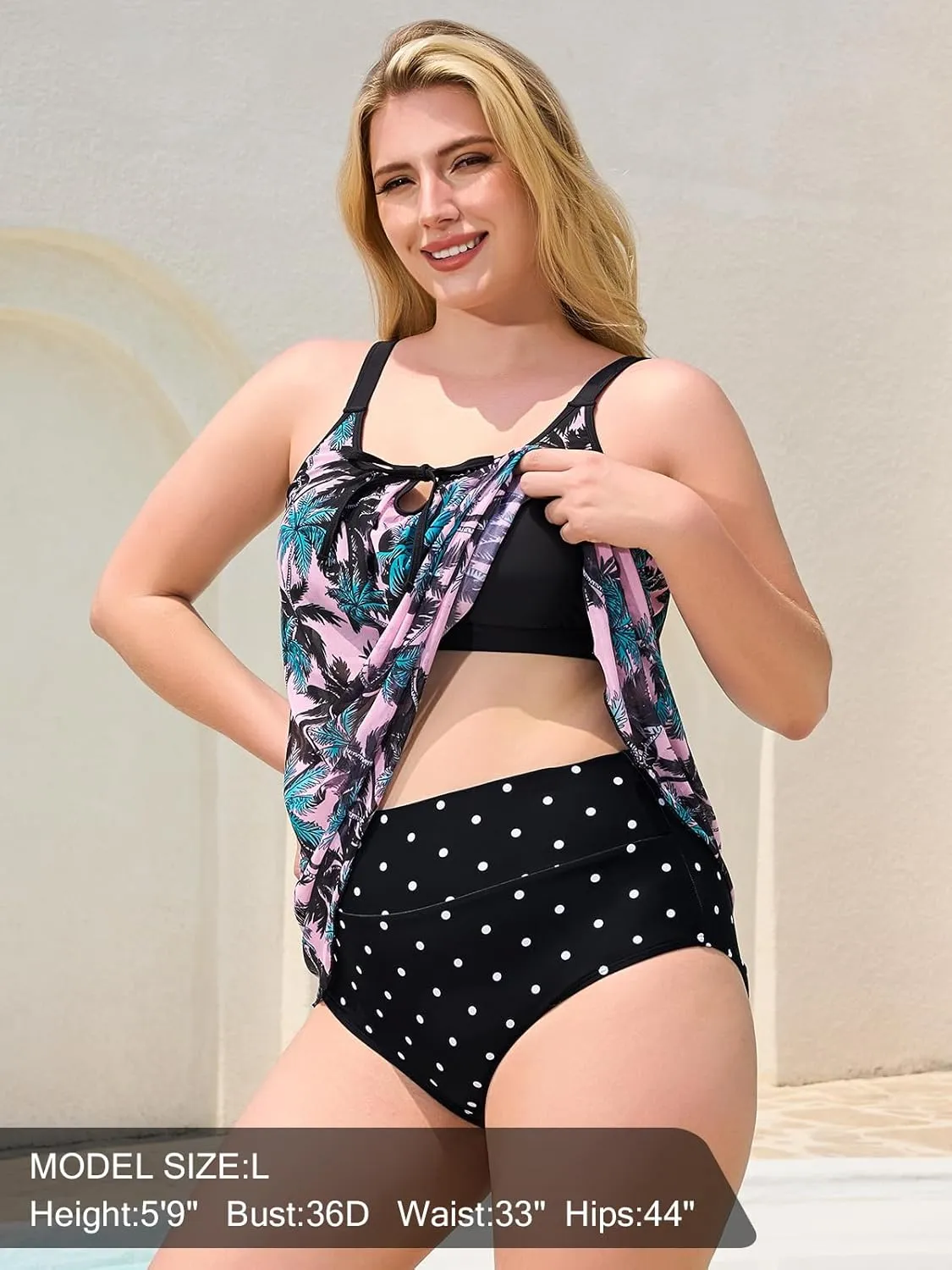 Ocean Blues Women's Plus Size High Waisted Bikini Bottom Full Coverage Swim Bottom