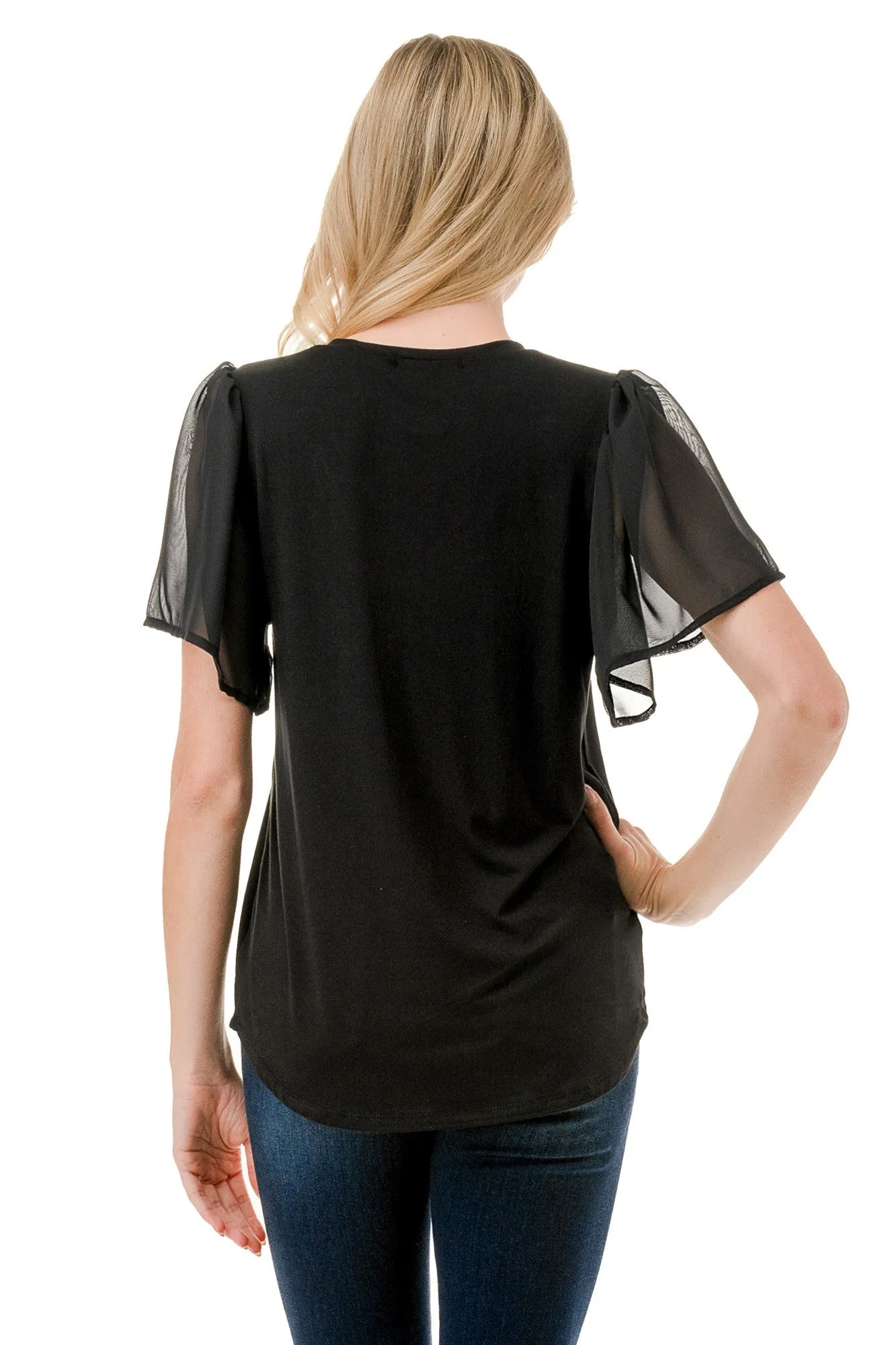 Pheobe Flare Lace Detail Top