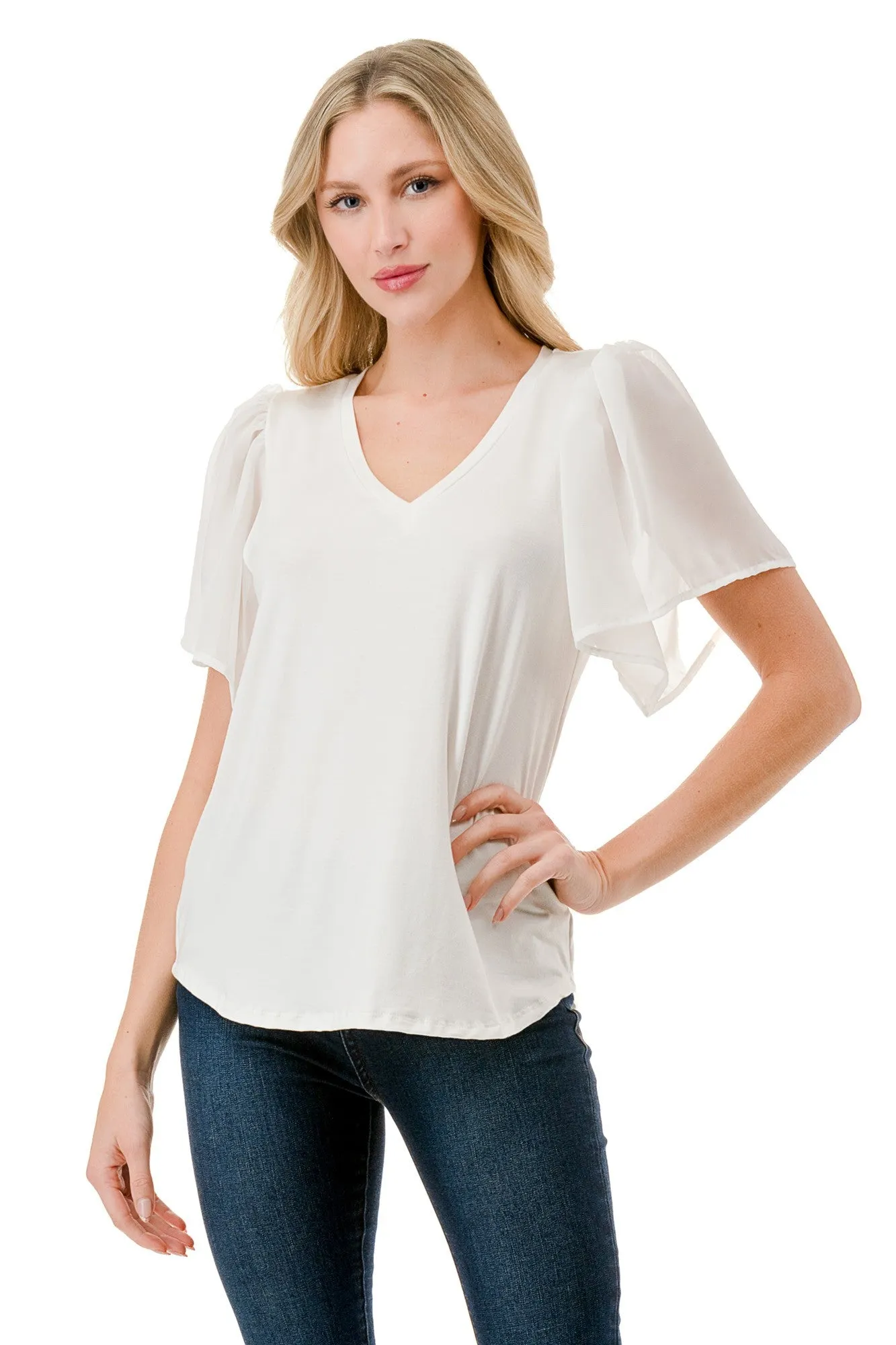 Pheobe Flare Lace Detail Top