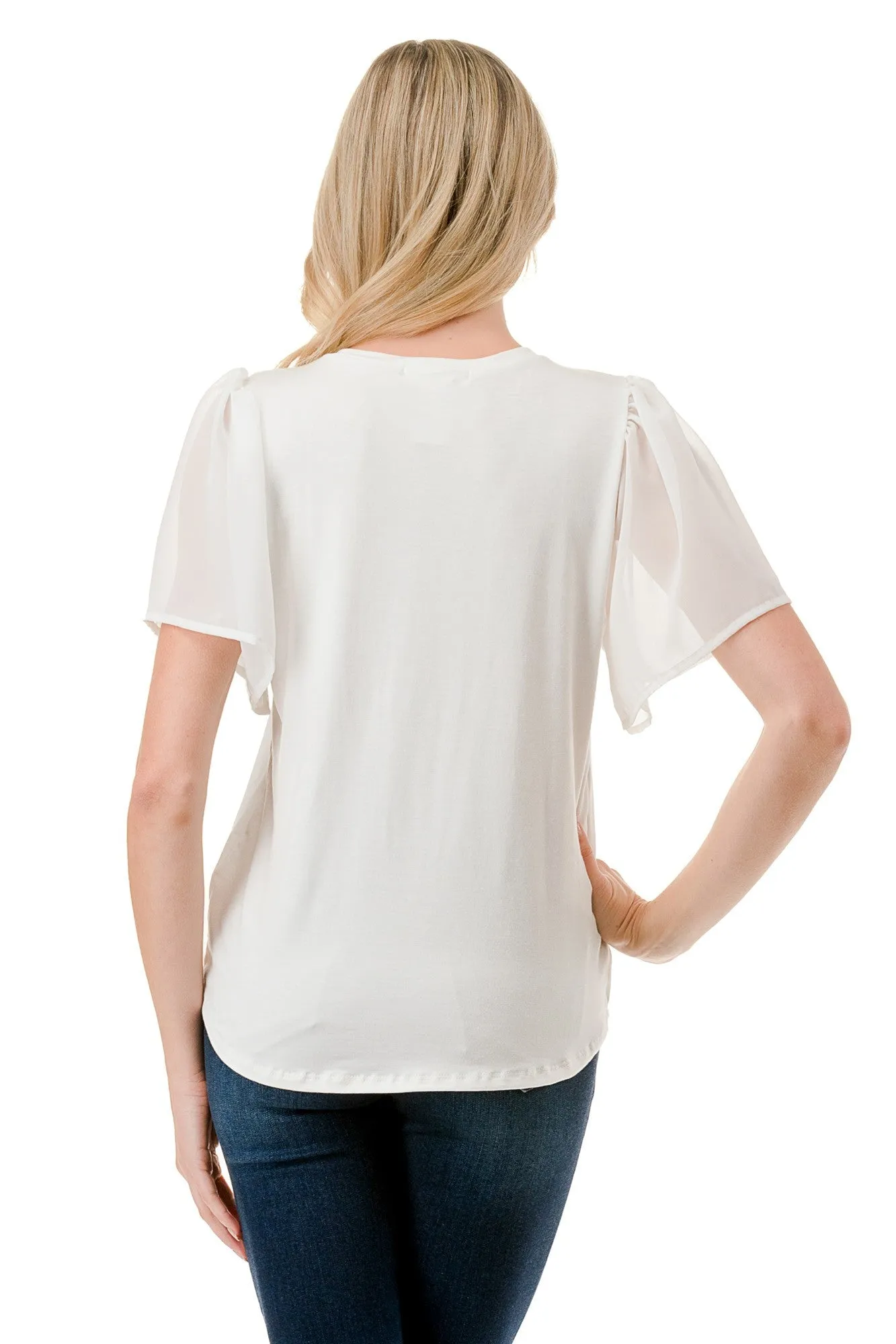 Pheobe Flare Lace Detail Top