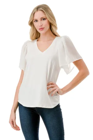 Pheobe Flare Lace Detail Top
