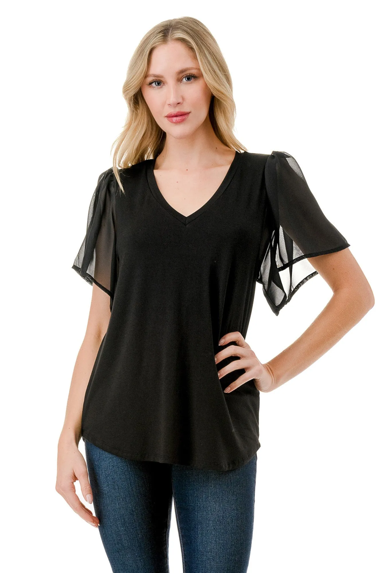 Pheobe Flare Lace Detail Top