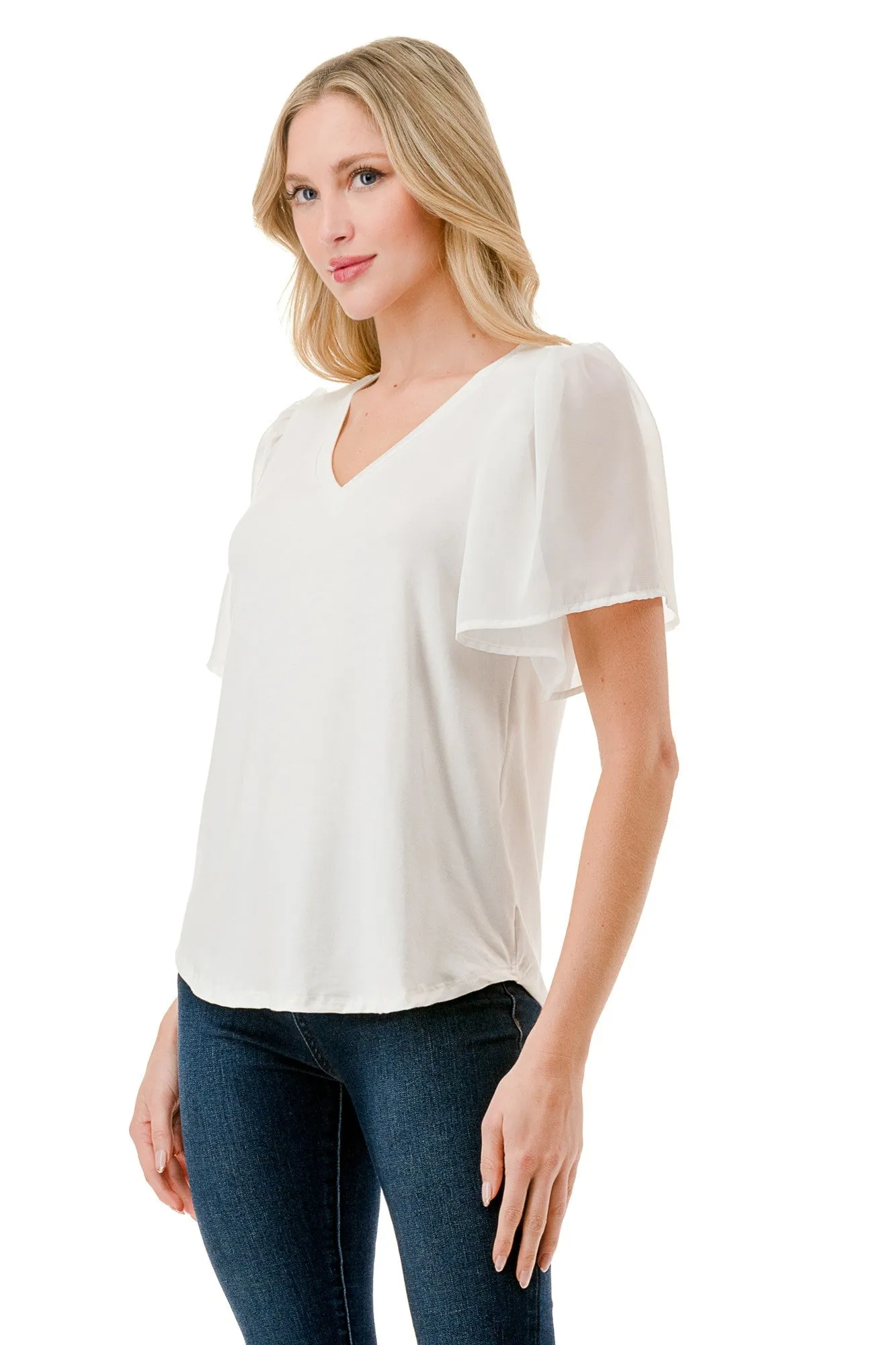 Pheobe Flare Lace Detail Top
