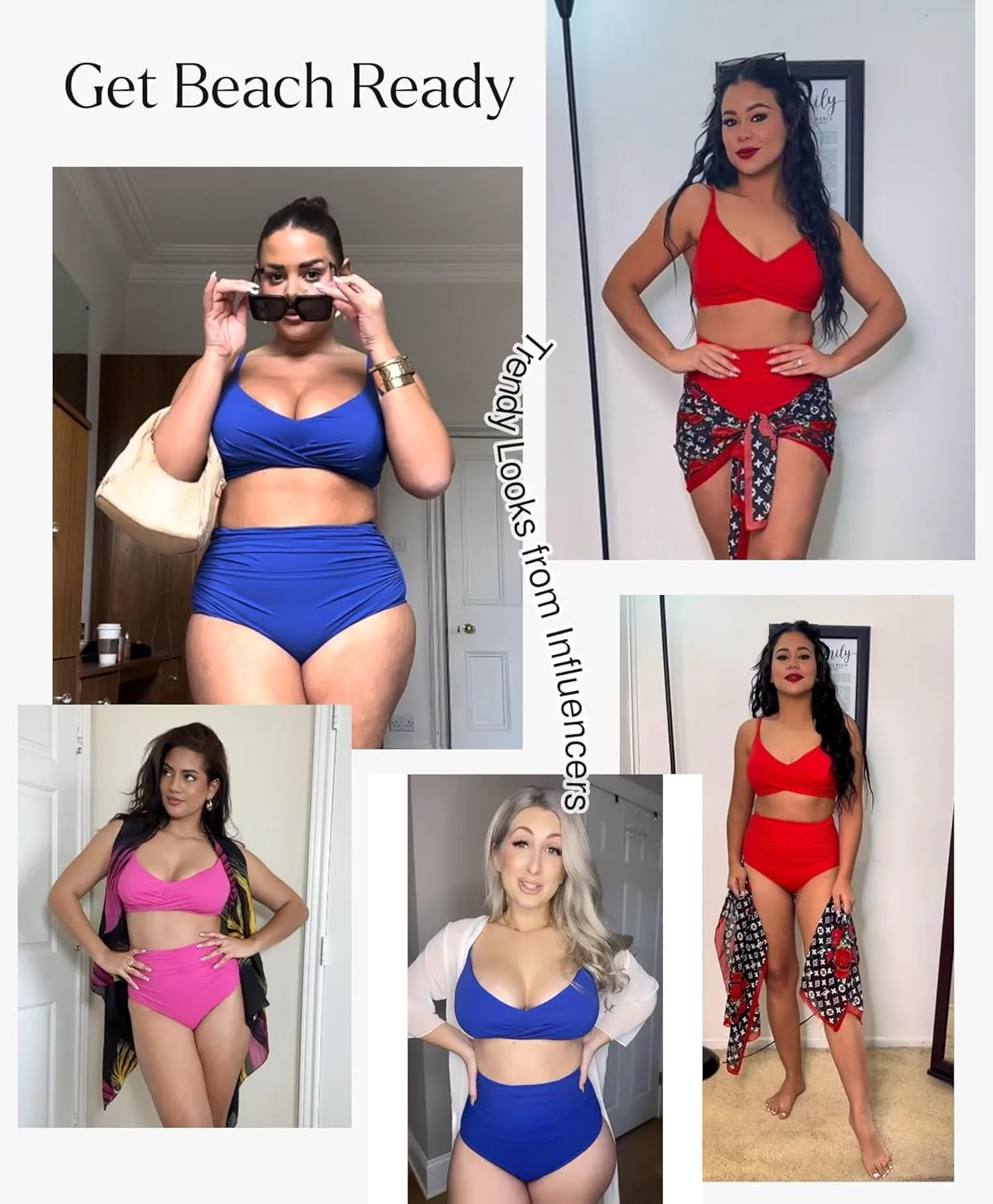 Popilush Shapewear Swimwear Bottoms - Waisted Bikini Bottom Tummy Control Ruched Swim Bottom Brief Swim Short
