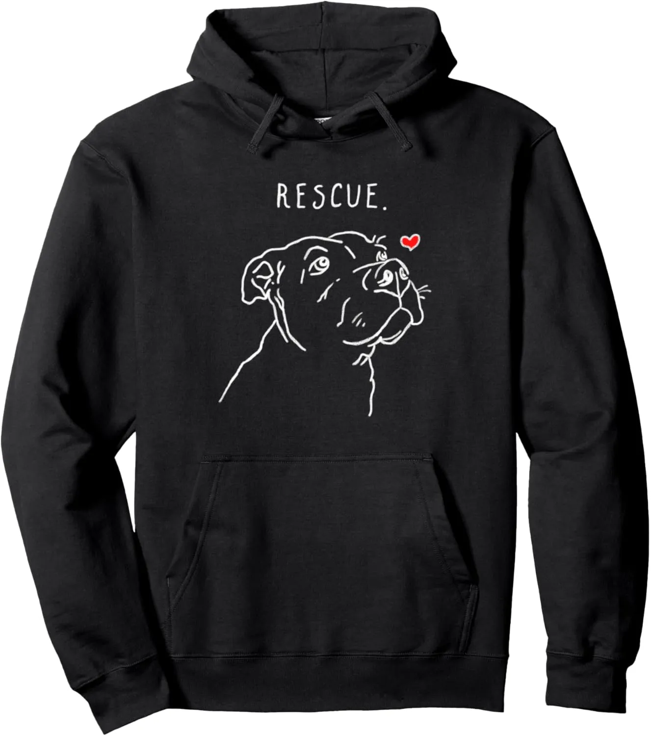Rescue Dog, Pitbull Drawing, Rescue Mom, Adopt Don't Shop Pullover Hoodie