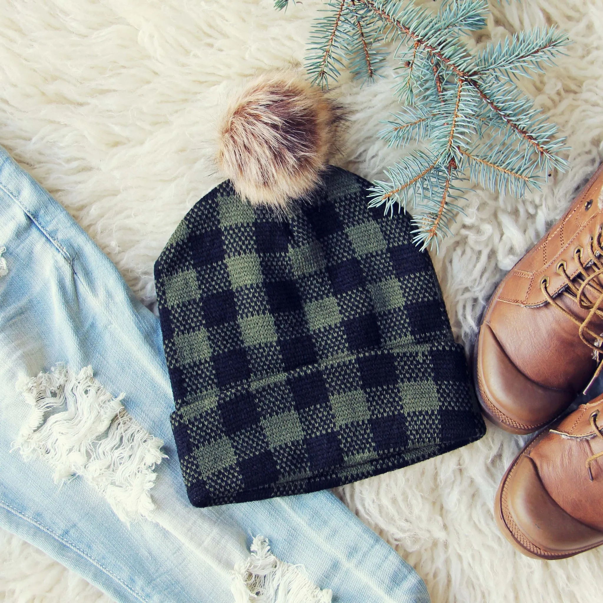 Spruce & Sky Beanie in Olive