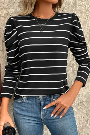 Trying To Keep Warm Stripe Top