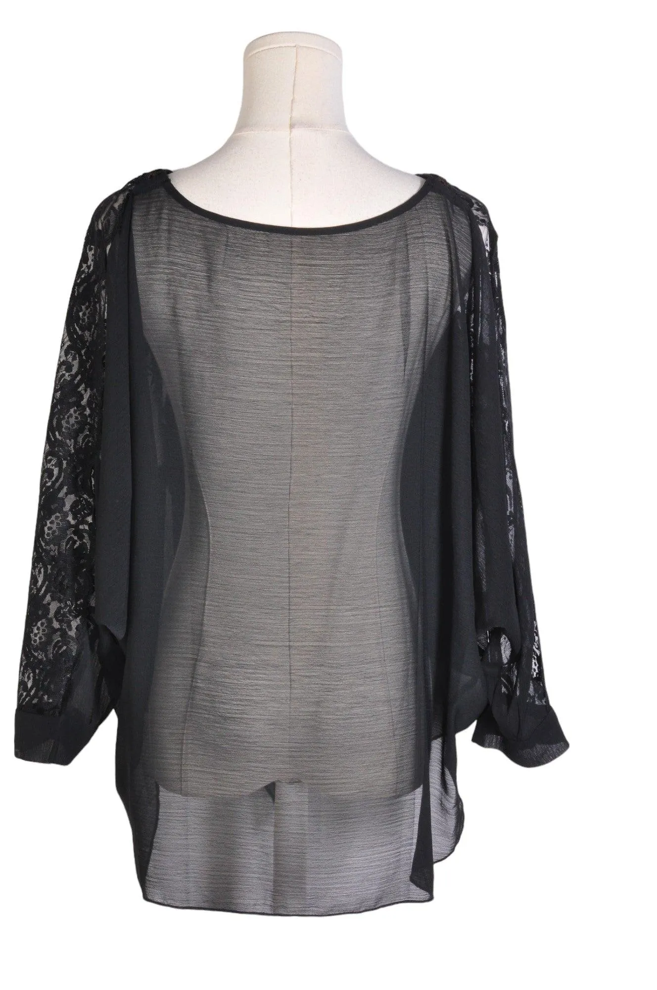 UNBRANDED Women Tunics Regular fit in Black - L