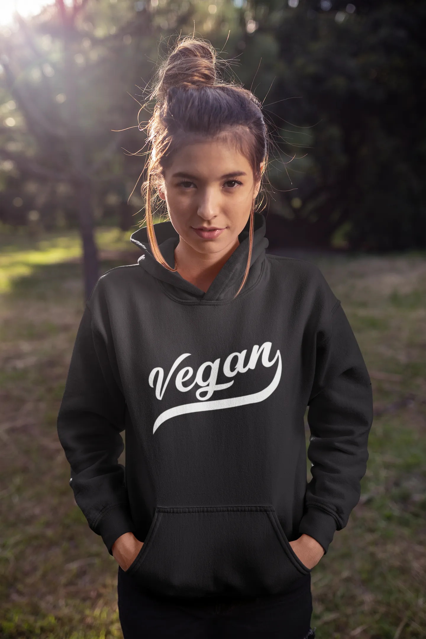Vegan Classic Retro UniSex Pullover Hoodie