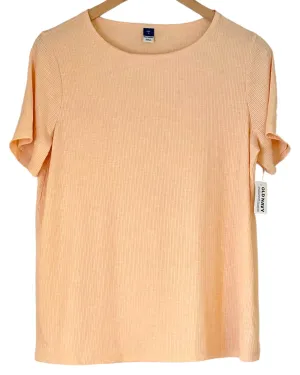 Warm Autumn Peach Cream Ribbed Tee