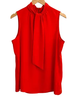 Warm Autumn Salsa Sleeveless Sash Blouse