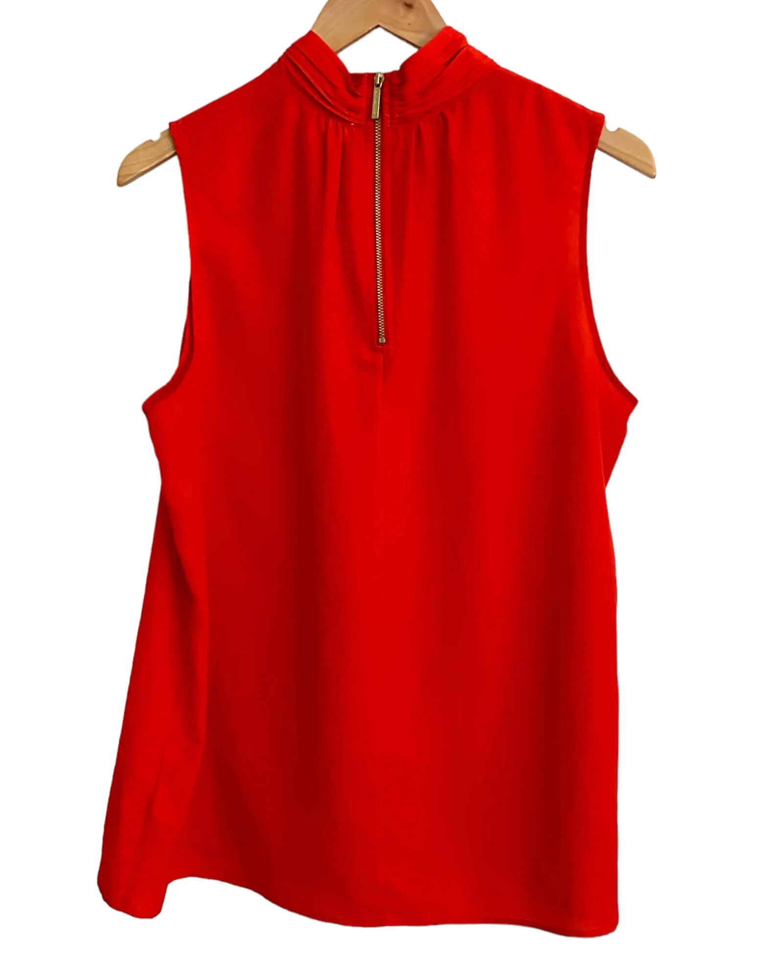 Warm Autumn Salsa Sleeveless Sash Blouse