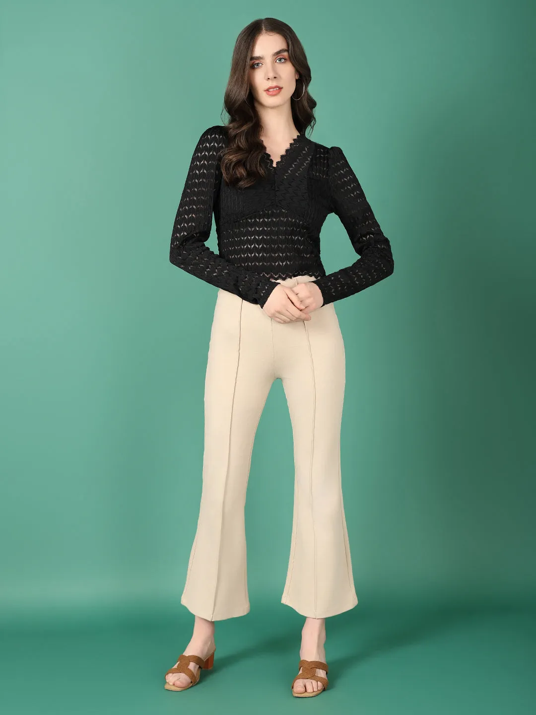 Women Black Velvet Top