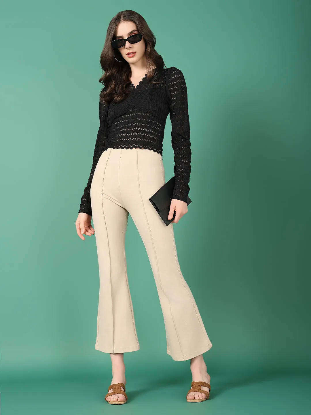 Women Black Velvet Top