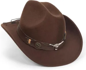 Women Sparkly-Rhinestone Western-Cowgirl-Hat Glitter-Bling Cowboy-Hat Felt-Rodeo-Hat for Disco-Party Medium/Large