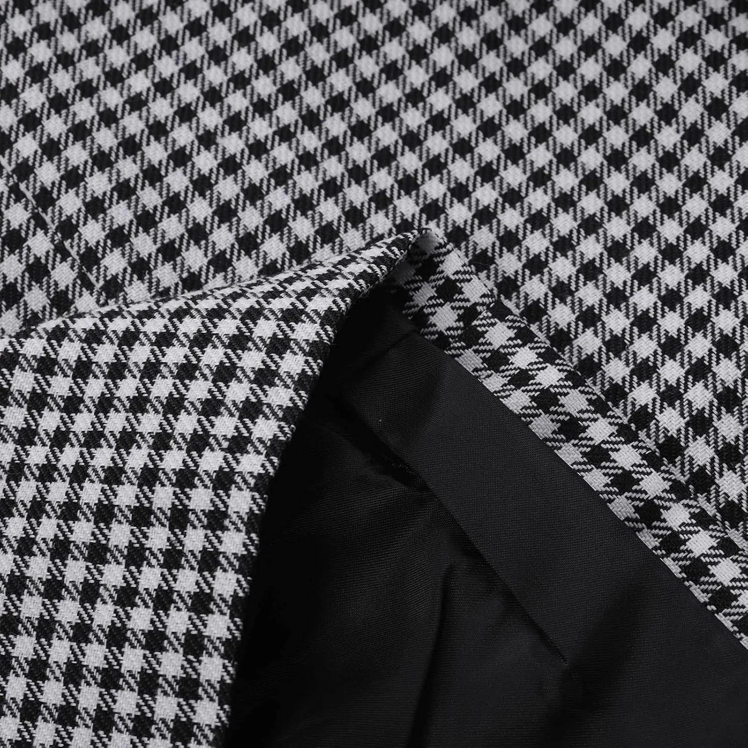 Womens Double Breasted Trenchcoat Plaid Coat Relaxed Blazer Long Sleeve Peak Button Pea Coats Jacket Work Formal Blazer