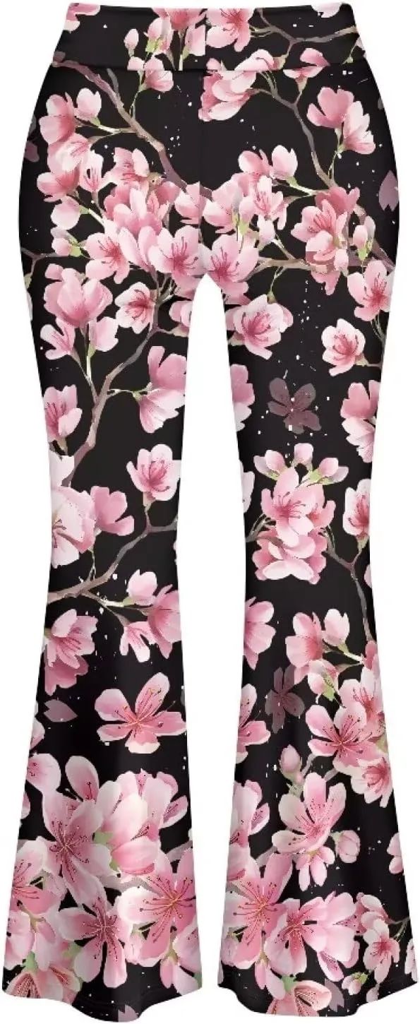 Women's Flared Leggings High Waist Stretch Bell Bottom Slim-Fit Flare Leg Yoga Pants