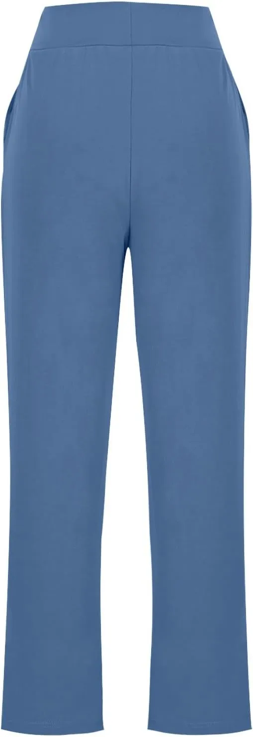 Women's Travel Pants Stretch Yoga Sweatpants Stretch Casual Ankle Trousers Loose Comfy Slacks 2025 Trendy