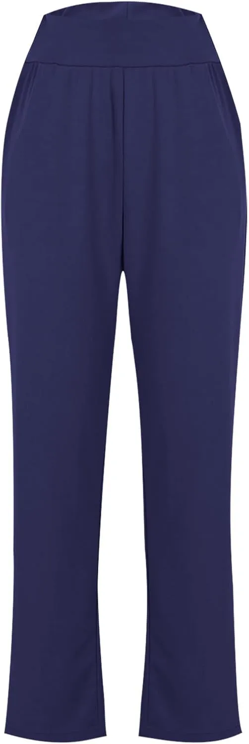 Women's Travel Pants Stretch Yoga Sweatpants Stretch Casual Ankle Trousers Loose Comfy Slacks 2025 Trendy