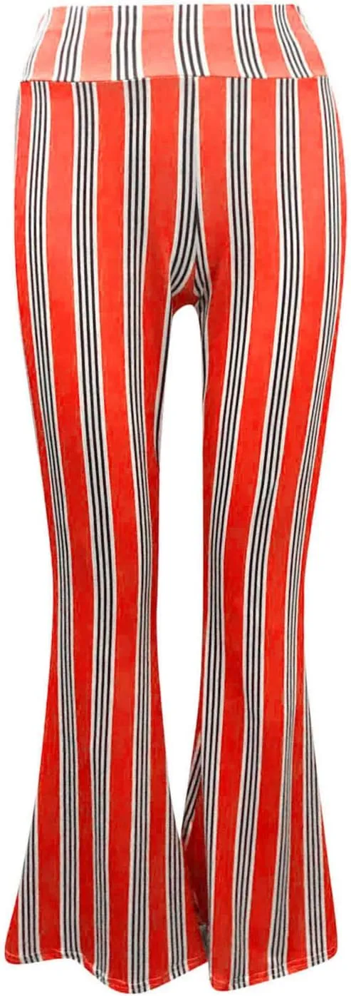 YOLAI Women's Stretch Flare Pants High Waist Palazzo Bell Bottom Trousers Yoga Workout Cropped Pants