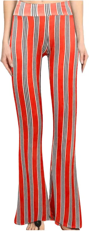 YOLAI Women's Stretch Flare Pants High Waist Palazzo Bell Bottom Trousers Yoga Workout Cropped Pants